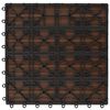 vidaXL Decking Tile 11 pcs Brown 30 x 30 cm WPC
