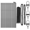 vidaXL Hexagonal Fence Ground Fix 25 x 0.4 m PVC-Coated Steel Grey