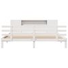 vidaXL Bookcase Bed without Mattress White 180x200 cm Super King Solid Wood Pine