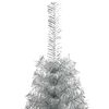 vidaXL Artificial Pre-lit Christmas Tree Silver 150 cm PET