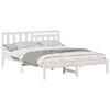 vidaXL Bed Frame with Headboard White 140 x 200 cm Solid Pine Wood