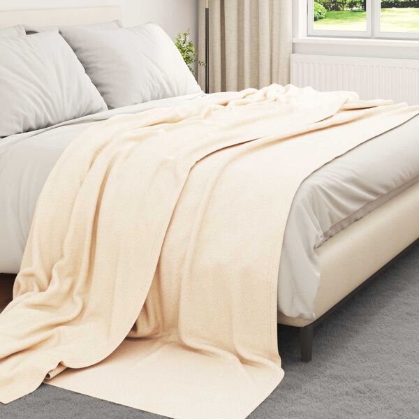 vidaXL Throw Blankets 6 pcs Cream 240 x 220 cm Fleece