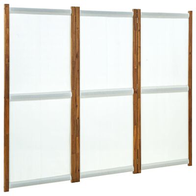 vidaXL 3-Panel Room Divider Cream White 210x170 cm