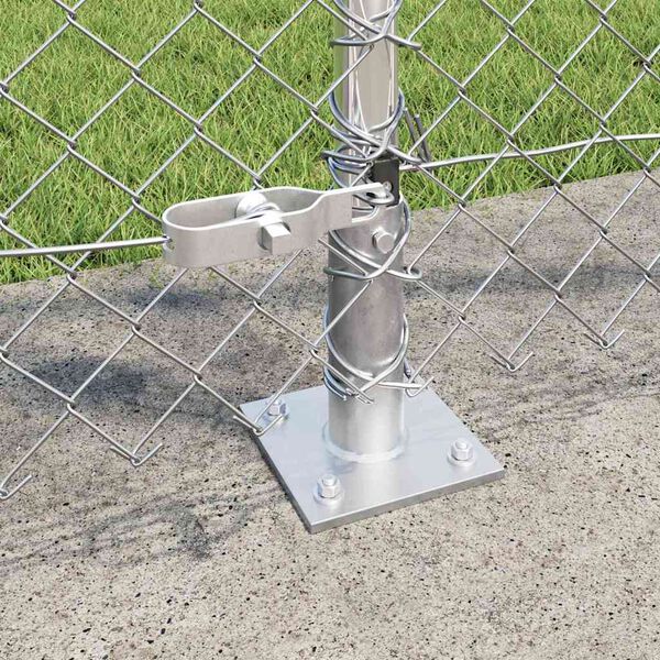 vidaXL Fence Post Silver 10 x 1.2 m (40 x 40 mm mesh) Steel