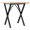vidaXL Dining Table X-Frame 70x70x75.5 cm Solid Wood Pine and Steel