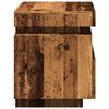 vidaXL Bedside Cabinet with LED Lights Old Wood 40x39x48.5 cm