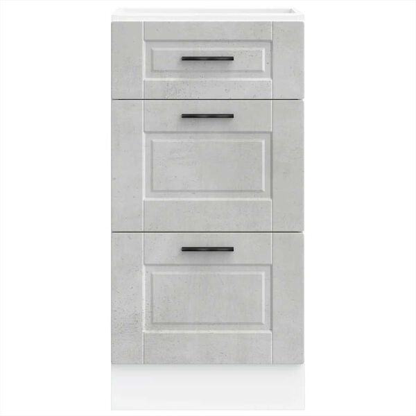 vidaXL Kitchen Base Cabinet Porto Concrete Grey Engineered Wood