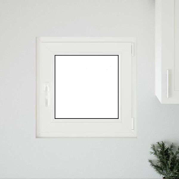 vidaXL Basement Window "RISOR" 60x60 cm Tilt&Turn DIN Right White