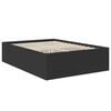 vidaXL Bed Frame with Headboard Black 160 x 200 cm Engineered Wood
