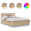 vidaXL Bed Frame Sonoma Oak 160 x 200 cm Engineered Wood