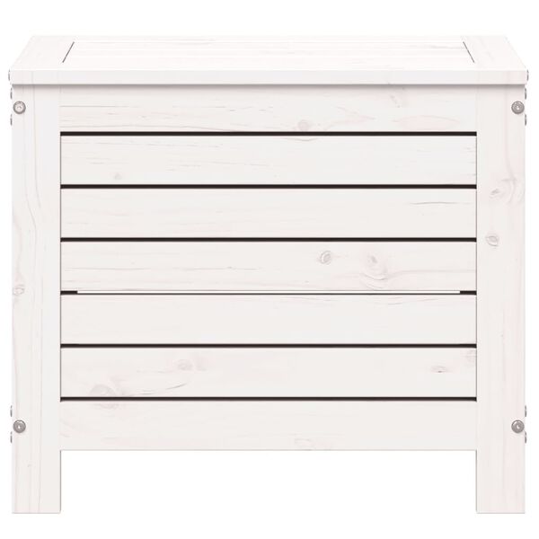 vidaXL Garden Footstool White 62x31.5x52 cm Solid Wood Pine