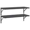 vidaXL Wall Shelves 2 pcs 100x40 cm Black Stainless Steel
