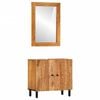 vidaXL 2 Piece Bathroom Cabinet Set Solid Wood Acacia