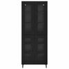 vidaXL Highboard Black Oak 69.5 x 34 x 180 cm Engineered Wood