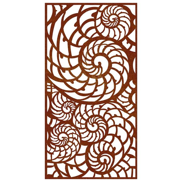 vidaXL Garden Wall Decoration 105x55 cm Corten Steel Shell Design