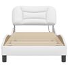 vidaXL Bed Frame with LED without Mattress "Hvar" White 90x200 cm