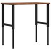 vidaXL Workbench Dark Brown 100x60x(71.5-98) cm Solid Wood Oak Rectangular