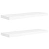 vidaXL Floating Wall Shelves 2 pcs White 80x23.5x3.8 cm MDF