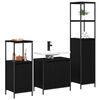 vidaXL Bathroom Furniture Set 3 pcs Black Oak Engineered Wood