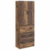 vidaXL Cabinet Set 2 pcs Old Wood 66 x 34.5 x 87 cm Engineered Wood