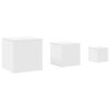 vidaXL Side Tables 3 pcs White Engineered Wood