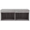 vidaXL TV Cabinet with LED Lights Grey Sonoma 80x30x30 cm