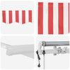 vidaXL Retractable Awning Manual Red and White 400 x 300 cm Fabric