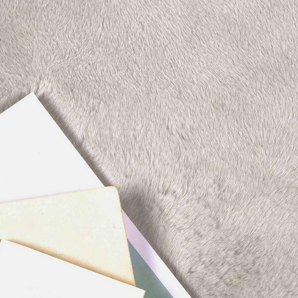 vidaXL Faux Rabbit Fur Rug Olite Beige &Oslash; 80 cm Polyester