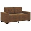 vidaXL Sofa 2 pcs Brown 221 x 80 x 80 cm Fabric