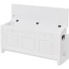 vidaXL Storage Bench Baroque Style MDF White