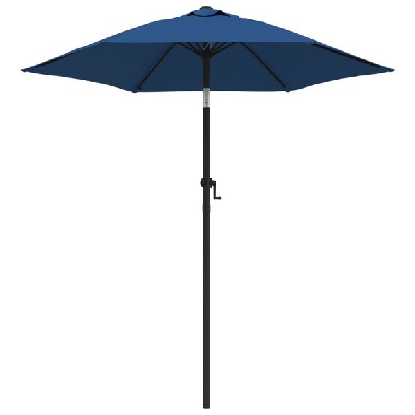 vidaXL Garden Parasol Blue 200x224 cm Aluminium