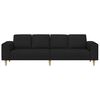vidaXL Sofa Set Black Fabric