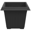 vidaXL Square Flower Pot 6 pcs Black 20 x 20 x 16 cm Plastic