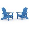 vidaXL Garden Adirondack Chairs 2 pcs HDPE Aqua Blue