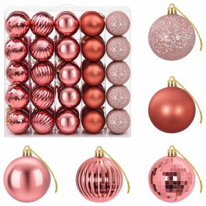 vidaXL Christmas Ball Set 75 pcs Pink and Rose 6 cm Polystyrene
