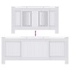 vidaXL Radiator Cover 2 pcs White 205 x 20.5 x 81.5cm Engineered Wood