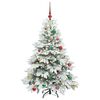 vidaXL Artificial Christmas Tree with 150 LEDs White 150 cm PE and PVC
