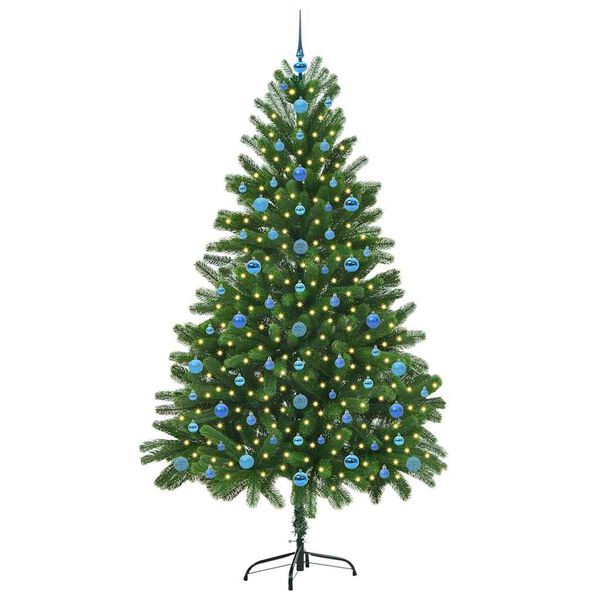 vidaXL Christmas Tree with 300 LEDs with Stand Green 210 cm PE