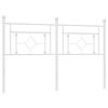 vidaXL Metal Replace Headboard White 150 cm