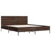 vidaXL Bed Frame without Mattress Brown Oak 140x190 cm