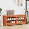 vidaXL Storage Bench Wax Brown 110 x 38 x 45.5 cm Solid Pine Wood