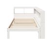 vidaXL Bookcase Bed without Mattress White 75x190 cm Small Single Solid Wood Pine