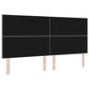 vidaXL LED Headboard with LED Strip Lights Light Grey 200 cm Polyester
