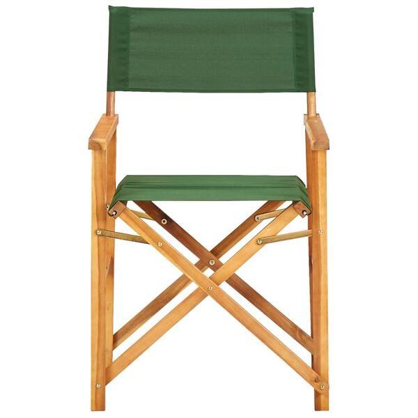 vidaXL Director's Chair Solid Acacia Wood Green