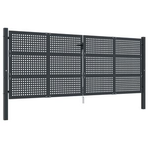 vidaXL Garden Gate Anthracite 400x150 cm Steel