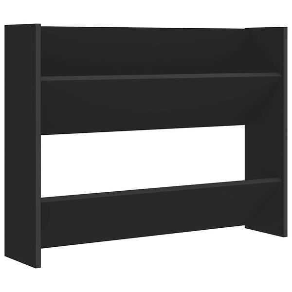 vidaXL Wall Shoe Cabinet Black 80x18x60 cm Engineered Wood