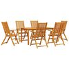 vidaXL Garden Dining Set 7 pcs Brown Solid Acacia Wood