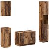 vidaXL 4 Piece Bathroom Cabinet Set HOORN Old Wood Engineered Wood
