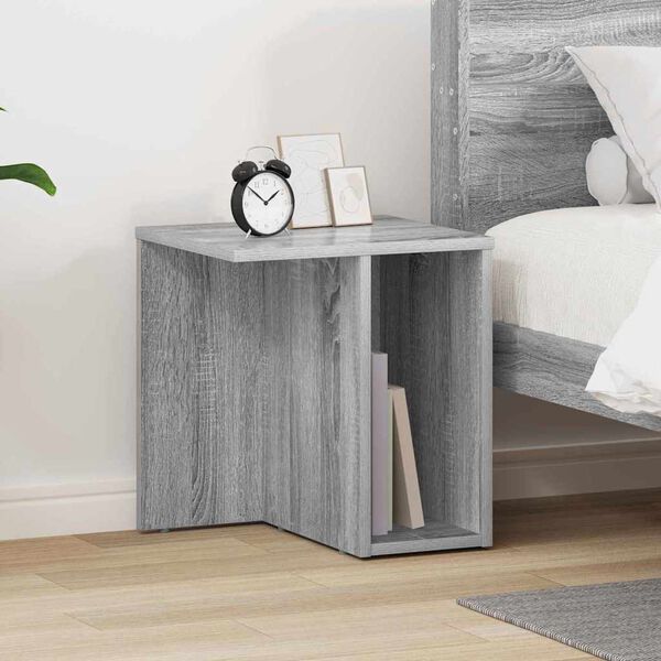 vidaXL End Table Grey Sonoma 37 x 32 x 40 cm Engineered Wood