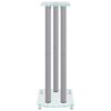 vidaXL Speaker Stands 2 pcs Silver Tempered Glass 3 Pillars Design